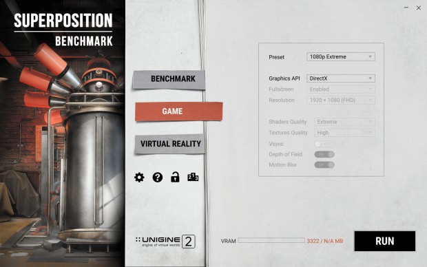 Superposition-Benchmark (Screenshot: Golem.de)