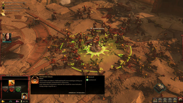 Gabriel haut Gegner mit seinem Hammer um. (Screenshot: Golem.de)