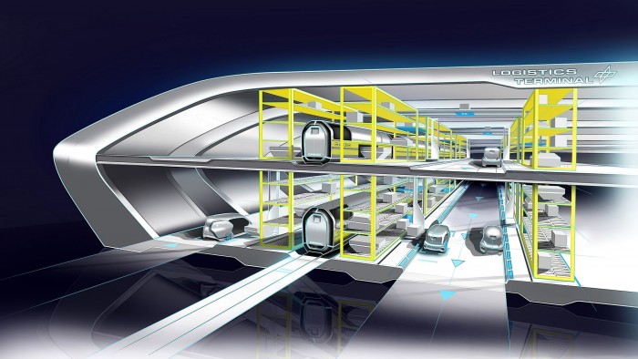 In speziellen Terminals erfolgt das Be- und Entladen automatisiert. (Bild: DLR)