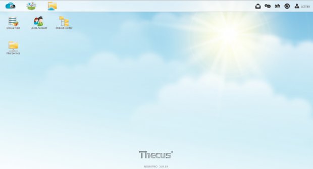 ThecusOS 7 bietet Einstellungsmöglichkeiten des NAS.<br> (Bild: Thecus)