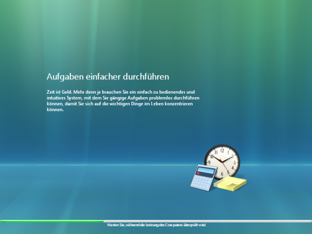 Vista prüft bei der Installation, ob der Rechner auch genügend Leistung hat. (Screenshot: Golem.de)