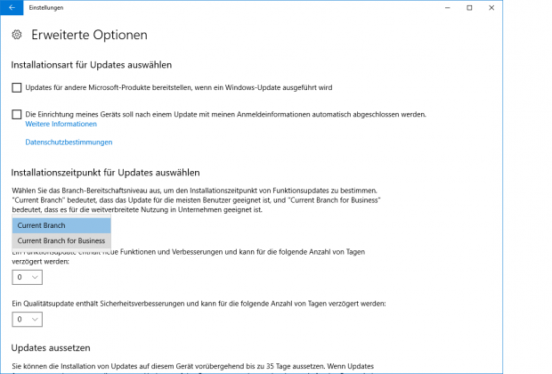 ... hat mehr Optionen bekommen. (Screenshot: Golem.de)