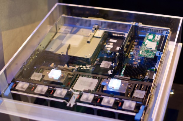 Dass dies Skylake SP ist, erw&auml;hnt das Unternehmen nicht.  (Foto: Andreas Sebayang/Golem.de)