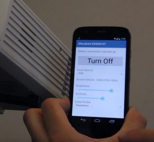 Das Smartphone erkennt einen Beamer. (Screenshot: Golem.de)