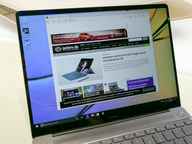 Das Display hat eine Aufl&ouml;sung von 2.160 x 1.440 Pixeln. (Bild: Tobias K&ouml;ltzsch/Golem.de)