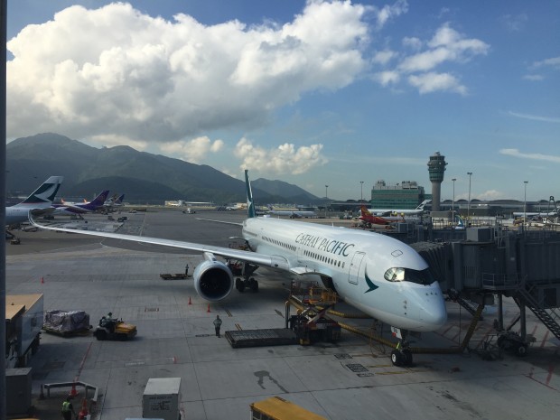 Antenne bei Cathays neuem A350. (Foto: Andreas Sebayang)