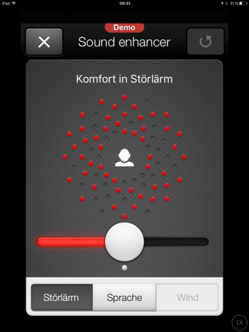 In der App k&ouml;nnen H&ouml;rger&auml;tetr&auml;ger viele Filter nachjustieren... (Resound/Screenshot: Golem.de) 