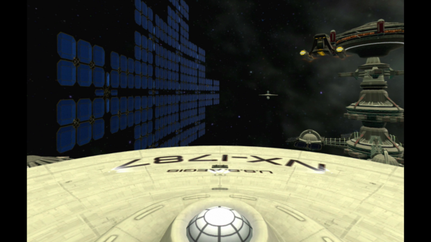 So zeigt die Au&szlig;enkamera das All. (Bild: Ubisoft/Screenshot: Golem.de)