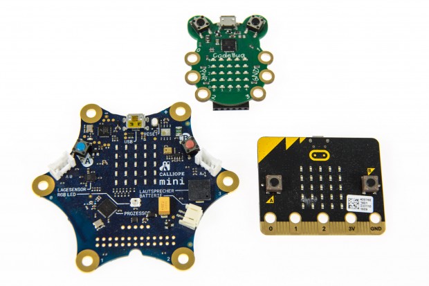 Der Codebug ist der Urahn des Calliope und BB Micro Bit. (Bild: Martin Wolf/Golem.de)