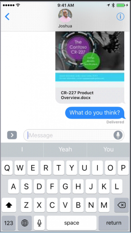 Onedrive-App für iOS (Screenshot: Microsoft)