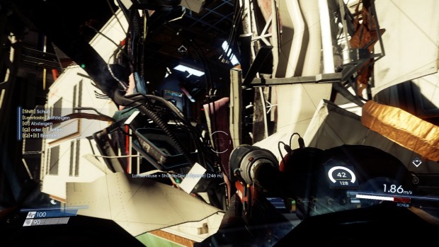 Im Verlauf erkunden Spielern auch ohne Schwerkraft das Drumherum der Raumstation. (Screenshot: Michael Wieczorek/Golem.de)