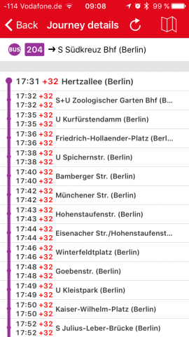 Einer der V-Busse, die am Donnerstagabend nicht gefahren sind. (Screenshot: Golem.de)