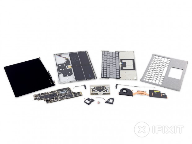 Surface Laptop zerlegt (Bild: iFixit)
