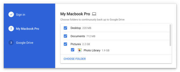 Backup and Sync verbindet Google Drive und Fotos. (Bild: Google)