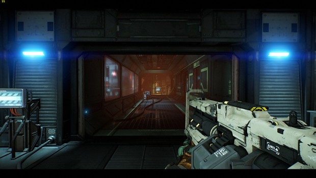 Benchmark-Szene von Doom (Screenshot: Marc Sauter/Golem.de, Rechteinhaber: Bethesda)