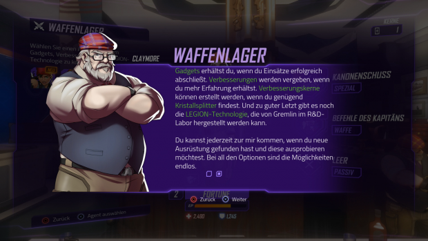 Das System der Gadgets und unterschiedlichen Technologien ist teils verwirrend. (Screenshot: Golem.de / Bild: Deep Silver)