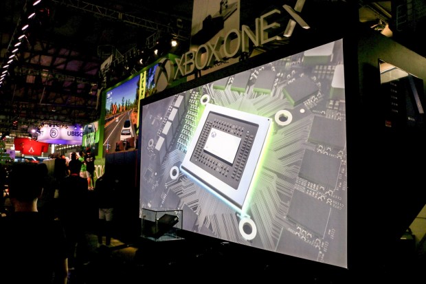 Microsoft wirbt auf der China Joy f&uuml;r die Xbox One X. (Foto: P. Steinlechner / Golem.de)