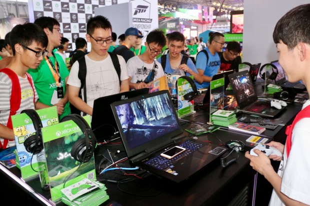 Spielst&auml;nde mit Interaktion waren meist gut besucht. (Foto: P. Steinlechner / Golem.de)