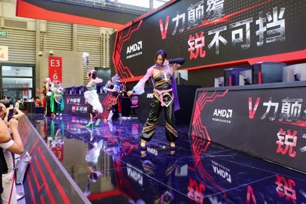 Derartige Pr&auml;sentation wird es bei AMD auf der Gamescom eher nicht geben. (Foto: P. Steinlechner / Golem.de)