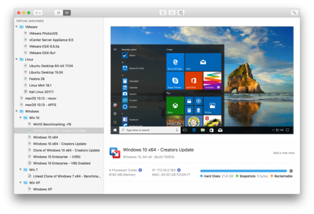 Vmware Fusion 10 unterstützt neuere Windows Versionen. (Bild: Vmware)