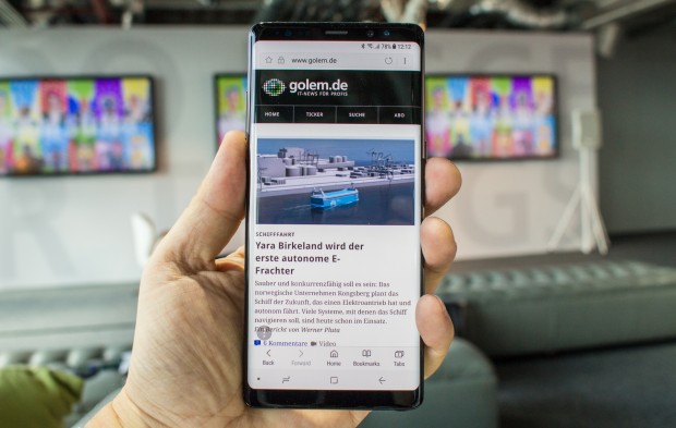 Das Galaxy Note 8 von Samsung (Bild: Tobias Költzsch/Golem.de)