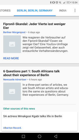 Es gibt aber auch Nachrichten aus Deutschland. (Screenshot: Golem.de)