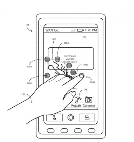 Der Nutzer markiert die defekten Stellen auf dem Display. (Bild: Lenovo)