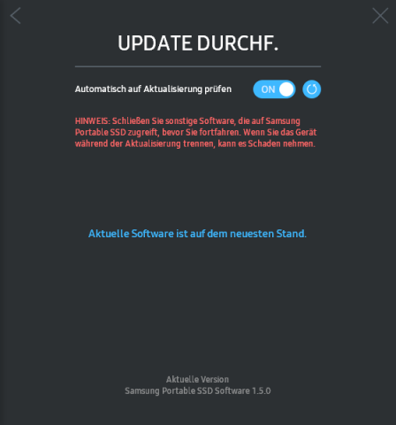 Die neue Software aktualisiert auf Wunsch die Firmware. (Screenshot: Marc Sauter/Golem.de)