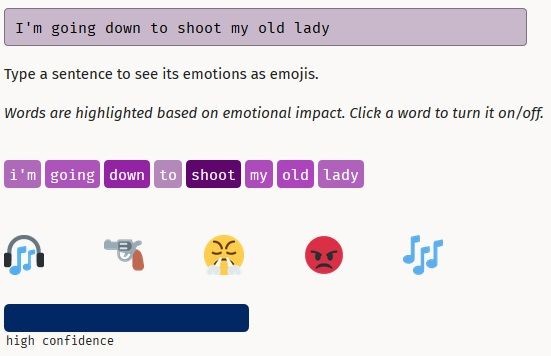 Der Algorithmus erkennt hier auch ein Musikstück. (Screenshot: The Register)
