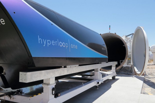 Die Kapsel legte nicht die gesamte Distanz durch die Röhre zurück. (Foto: Hyperloop One)
