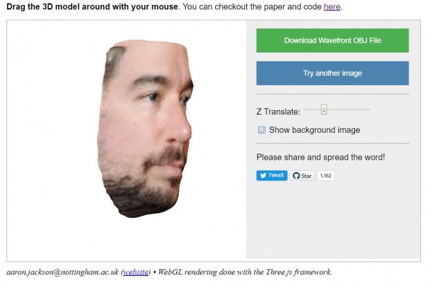 Ein mit dem neuen Algorithmus aus einem Foto erstelltes 3D-Modell (Screenshot: Golem.de)