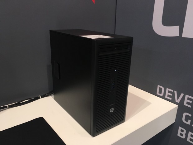 ... ein erstes Desktop-System mit Ryzen Pro von HP. (Foto: Andreas Sebayang/Golem.de)