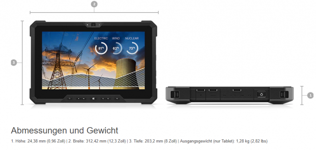Das Tablet hat ein 11,6-Zoll-Display. (Bild: Dell)