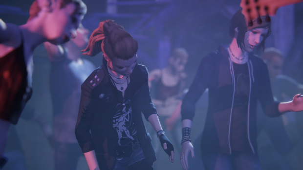 Bei einem Rockkonzert kann Chloe auch mal unbeschwert feiern. (Screenshot: Golem.de/ Bild: Square Enix)