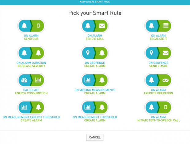 Es können verschiedene Regeln eingestellt werden. (Bild: Cumulocity)