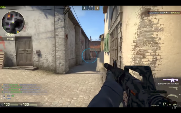 Ein blauer Kreis zeigt die Position der Augen des Spielers an. (Bild: Tobii)