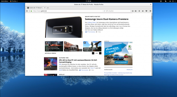 ... bis ein Fenster in die Nähe kommt. (Gnome/Screenshot: Golem.de)