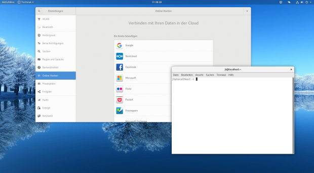Die Systemeinstellungen wurden insgesamt umgestaltet. Eine Baumansicht ersetzt die Symbole. (Gnome/Screenshot: Golem.de)