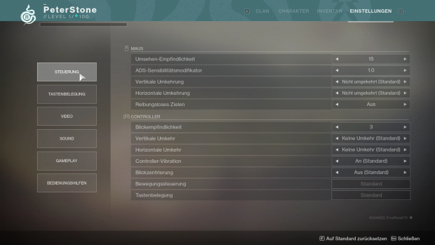 Die Steuerung lässt sich frei den eigenen Vorstellungen anpassen. (Screenshot: Golem.de / Bild: Activision)