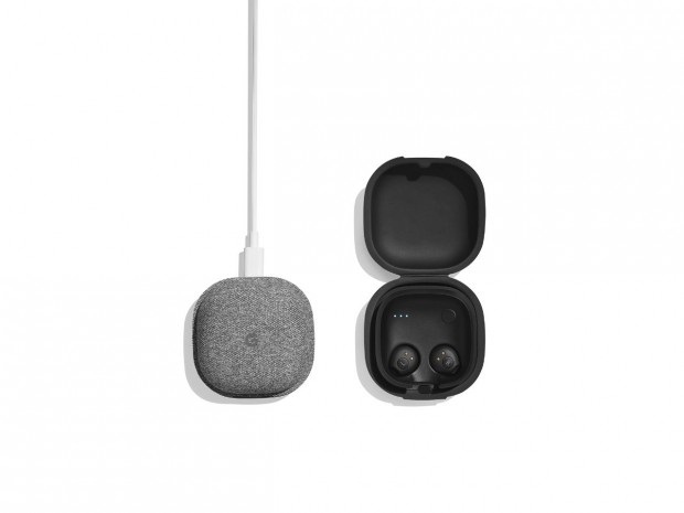 Pixel Buds mit Ladeschale (Bild: Google)