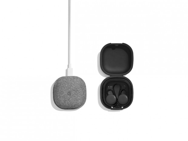 Pixel Buds mit Ladeschale (Bild: Google)