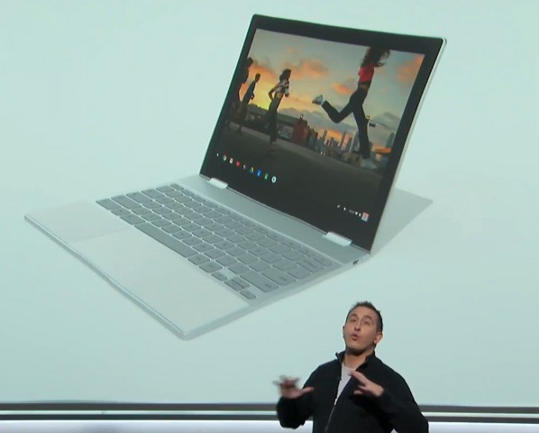 Das neue Google Pixelbook mit ChromeOS (Bild: Google/Screenshot: Golem.de)