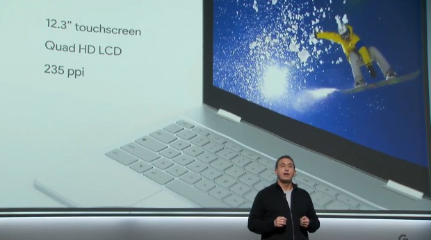 Das neue Google Pixelbook mit ChromeOS (Bild: Google/Screenshot: Golem.de)