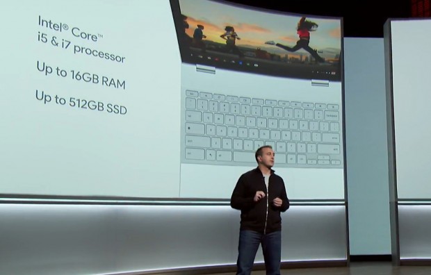 Das neue Google Pixelbook mit ChromeOS (Bild: Google/Screenshot: Golem.de)