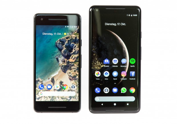 Das Pixel 2 hat ein 5-Zoll-Display, der Bildschirm des Pixel 2 XL ist sechs Zoll groß. (Bild: Martin Wolf/Golem.de)
