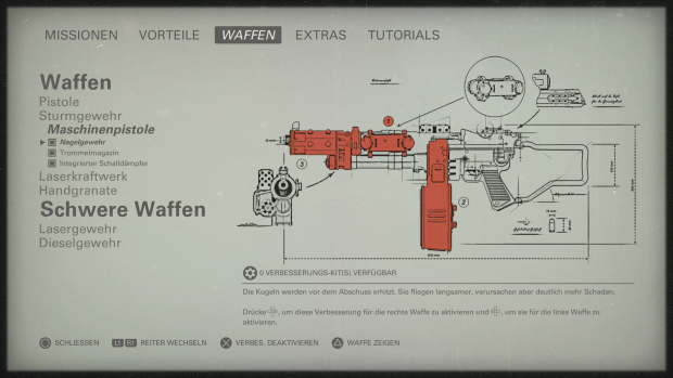 Die Waffen lassen sich mit Extras verbessern. (Bild: Bethesda/Screenshot: Golem.de)