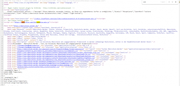 Auch die Oberschule Werder macht mit. (Screenshot: Golem.de)