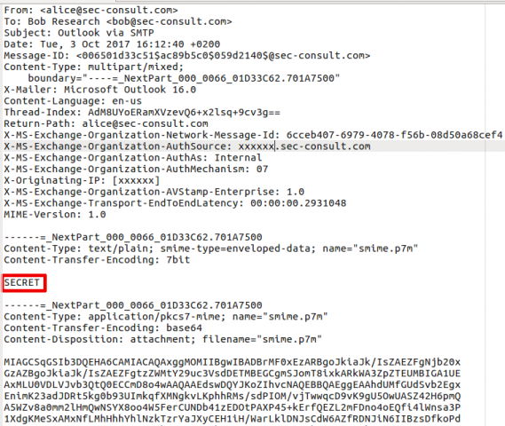 Der Klartext ist trotz Verschlüsselung lesbar. (Bild: SEC Consult)