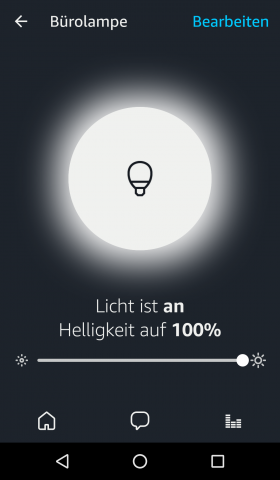 In der Alexa-App kann die Farbe oder Farbtemperatur einer Hue-Lampe nicht verändert werden. (Bild: Ingo Pakalski/Golem.de)
