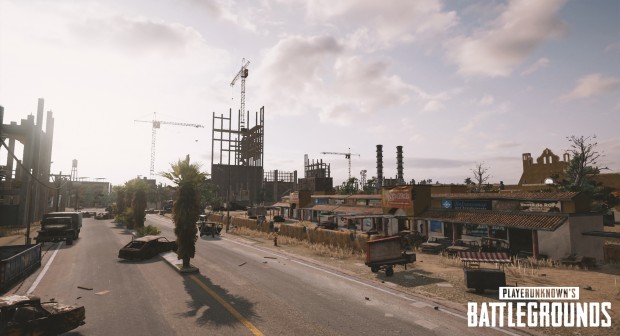 Die kommende Wüstenkarte von Playerunknown's Battlegrounds (Bild: Nvidia).